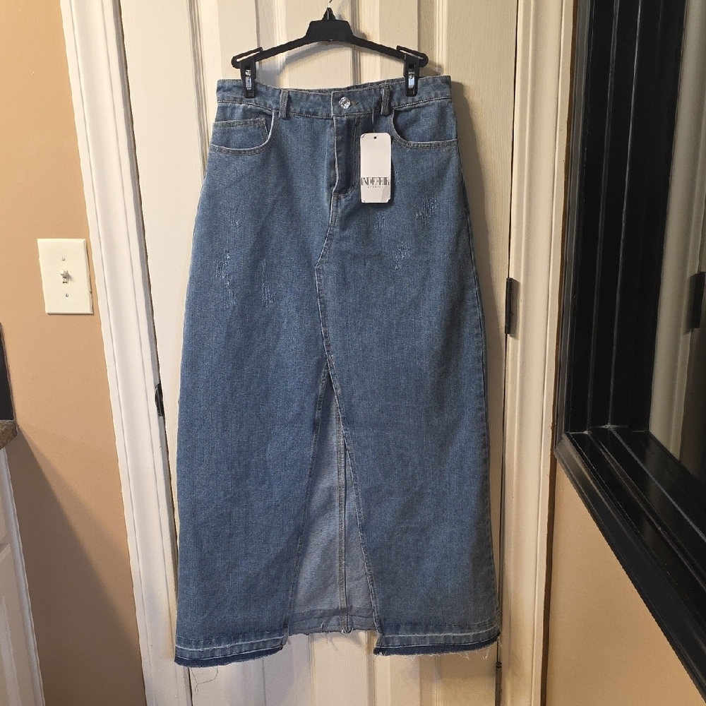 Denim Maxi Skirt